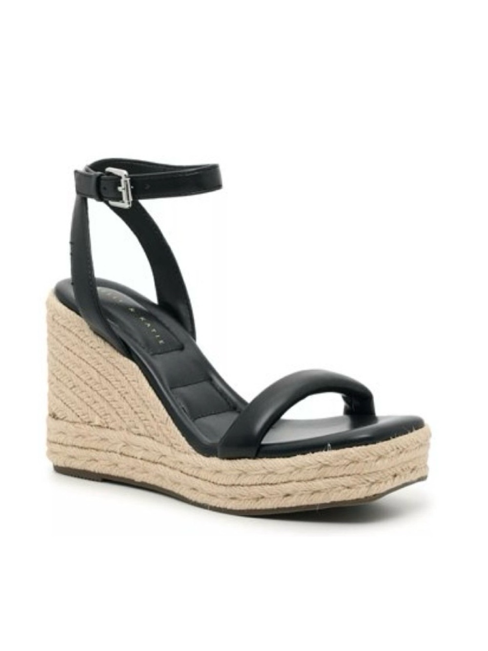 Kelly & Katie | Black Vister Espadrille Platform Wedge Sandal, 8